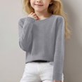 thumbnail image 1 of Spazoro Kids Girls Boys Sweaters, Thickening Casual Long Sleeve Crew Neck Warm Shirts for Child Girls Dark Gray Size 6-7T, 1 of 7