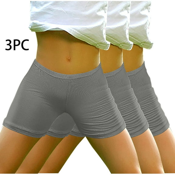 Spazoro Kids Girls Casual Shorts, Homewear Solid Color Summer 3PC Elastic Waist Comfortable Fit Pants for Child Girls Boys Gray Size 7 T