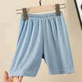 thumbnail image 1 of Spazoro Kids Girls Casual Shorts, Solid Color Elastic Waist Summer Homewear Comfortable Fit Pants for Child Girls Boys Sky Blue Size 2 T, 1 of 6