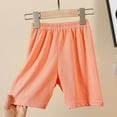 thumbnail image 1 of Spazoro Kids Girls Casual Shorts, Summer Solid Color Elastic Waist Homewear Comfortable Fit Pants for Child Girls Boys Orange Size 6 T, 1 of 6