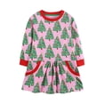 thumbnail image 1 of Spazoro Kids Girls Dress, Cotton Christmas Fashion Long Sleeve Princess Fall Winter Dresses for Childs Girls Red Size 6 T, 1 of 4