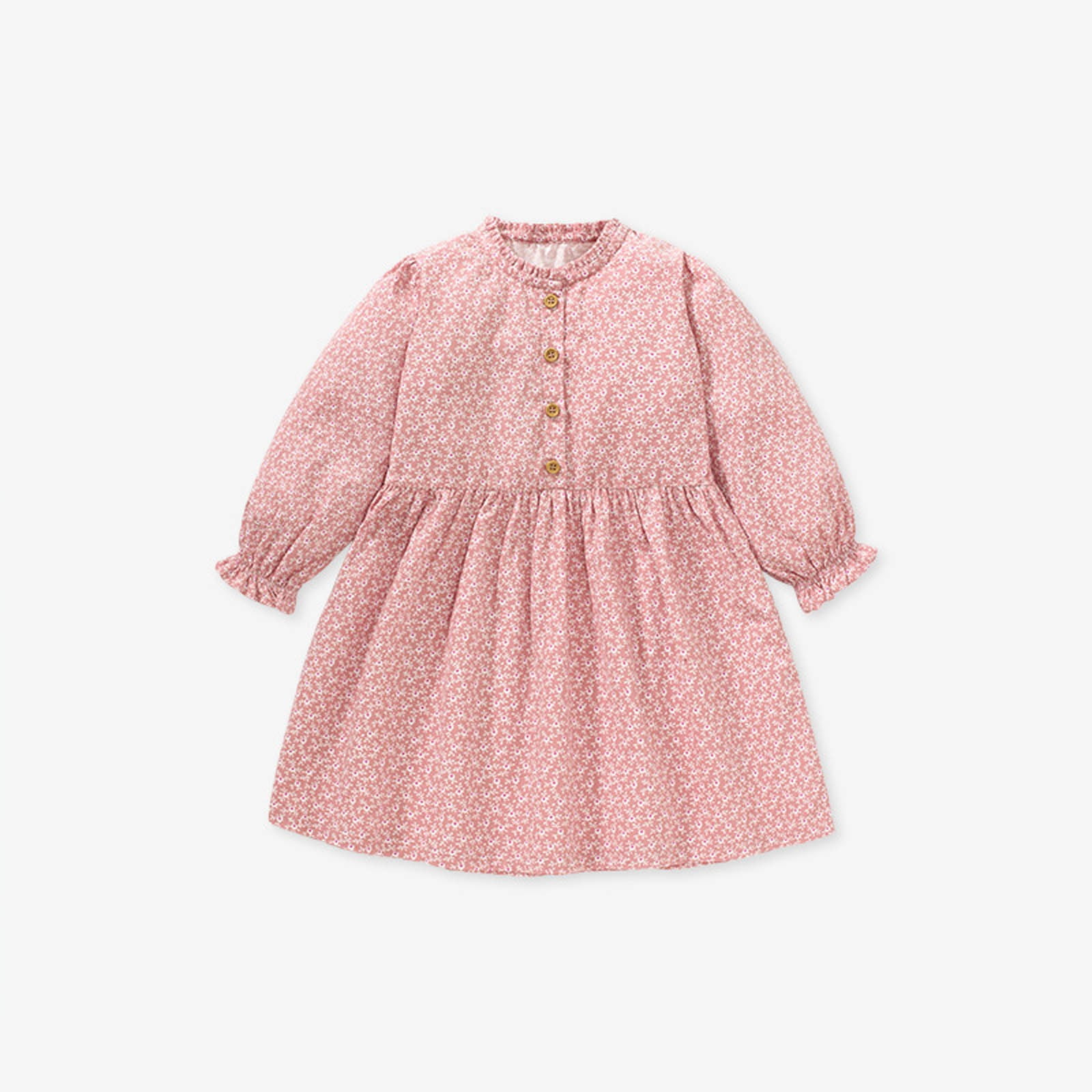 Spazoro Kids Girls Dress, Long Sleeve Cotton Fashion Fall Winter Floral  Print Princess Dresses for Childs Girls Pink Size 3 T - Walmart.com