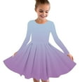 thumbnail image 1 of Spazoro Kids Girls Dress, Ruffled Fall Winter Fashion Long Sleeve Dresses for Childs Girls Purple Size 4 T, 1 of 1