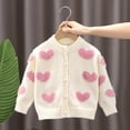 thumbnail image 1 of Spazoro Kids Girls Jackets, Fall Winter Crew Neck Cotton Long Sleeve Button Cardigans for Child Girls Boys Beige Size 1-2T, 1 of 9