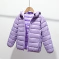 thumbnail image 1 of Spazoro Kids Girls Jackets, Hooded Long Sleeve Fall Winter Zipper Warm Coats for Child Girls Boys Purple Size 8 T, 1 of 3