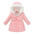 thumbnail image 1 of Spazoro Kids Girls Jackets, Hooded Zipper Fall Winter Long Sleeve Warm Coats for Child Girls Boys Pink Size 11 T, 1 of 8