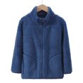 thumbnail image 1 of Spazoro Kids Girls Jackets, Long Sleeve Fall Winter Crew Neck Zipper Cardigans for Child Girls Boys Blue Size 4 T, 1 of 3