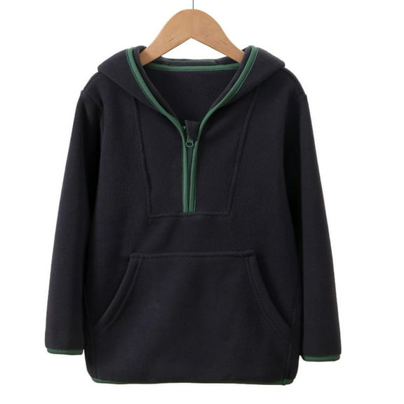 Spazoro Kids Girls Jackets, Long Sleeve Zipper Hooded Fall Winter Warm Coats for Child Girls Boys Dark Gray Size 4 T