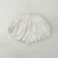 thumbnail image 1 of Spazoro Kids Girls Lantern Shorts, Homewear Summer Elastic Waist Solid Color Comfortable Fit Pants for Child Girls Boys White Size 3-4T, 1 of 4
