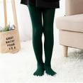 thumbnail image 1 of Spazoro Kids Girls Pantyhose, Solid Color Warm Ballet Elastic Winter Tights Button Socks and Pants for Child Girls Army Green Size 12-13 T, 1 of 3