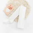 thumbnail image 1 of Spazoro Kids Girls Pantyhose, Warm Cotton Solid Color Winter Tights Elastic Button Socks and Pants for Child Girls White Size 10T, 1 of 3