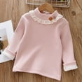 thumbnail image 1 of Spazoro Kids Girls Pullover Shirts Tee, Spring and Summer Fashion Solid Color Round Neck Long Sleeve Casual Tops for Child Girls Pink Size 140/5 T, 1 of 9