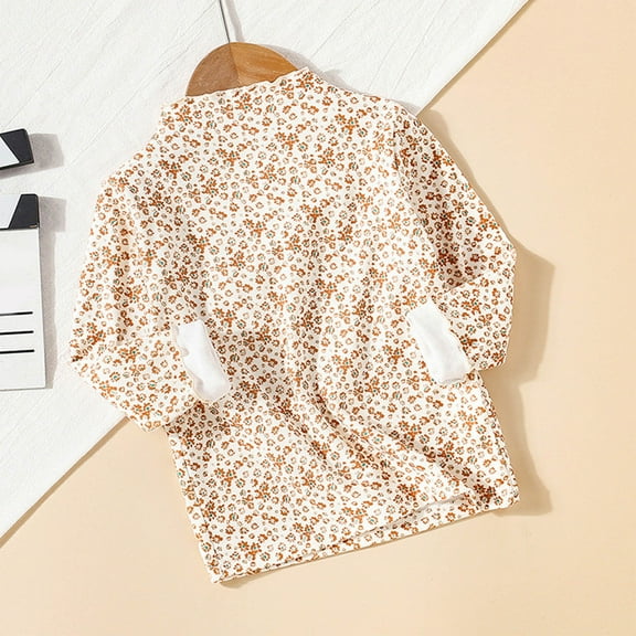 Spazoro Kids Girls Shirts Tee, 2025 Crew Neck Cute Print Long Sleeve Casual Loose Tops for Child Girls Pink Size 5 T