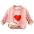 thumbnail image 1 of Spazoro Kids Girls Shirts Tee, 2025 Crew Neck Long Sleeve Love Print Casual Loose Tops for Child Girls Pink Size 8 T, 1 of 3