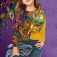 thumbnail image 1 of Spazoro Kids Girls Shirts Tee, Carnival Long Sleeve Crew Neck 2025 Casual Loose Tops for Child Girls Purple Size 3 T, 1 of 4
