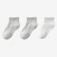 thumbnail image 1 of Spazoro Kids Girls Socks, Solid Color 3 Pairs Cotton Warm Students Socks for Girls White Size 12 T, 1 of 3