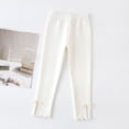 thumbnail image 1 of Spazoro Kids Girls Sweatpants, Casual Fall Winter Solid Color Warm Cotton Leggings for Toddler Girls White Size 2 T, 1 of 7
