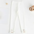 thumbnail image 1 of Spazoro Kids Girls Sweatpants, Fall Winter Cotton Casual Warm Solid Color Leggings for Toddler Girls White Size 3 T, 1 of 3