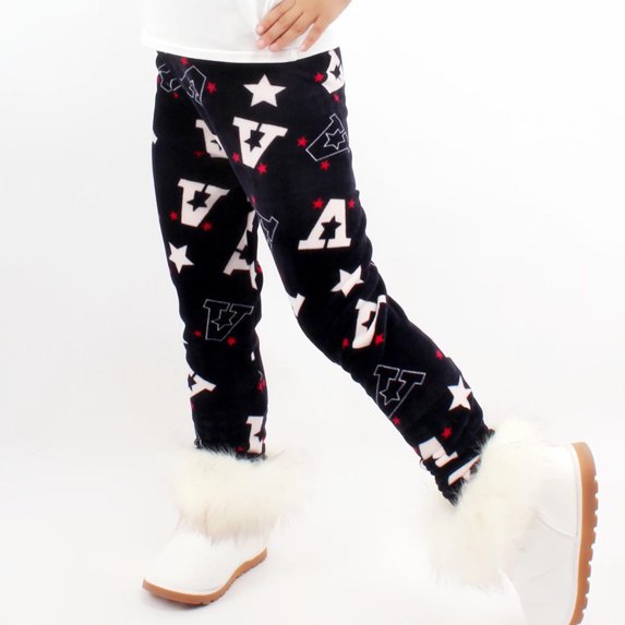 Spazoro Kids Girls Sweatpants, Warm Casual Skinny Fall Winter Printed Leggings for Toddler Girls Multicolor Size 5-6T