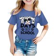 thumbnail image 1 of Spazoro Little & Big Girls Boys T-Shirts Tees, Casual Graphic Short Sleeve Crew Neck Breathable Summer Tops for Kids Unisex Blue Size 7 T, 1 of 4