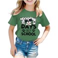 thumbnail image 1 of Spazoro Little & Big Girls Boys T-Shirts Tees, Graphic Crew Neck Short Sleeve Casual Breathable Summer Tops for Kids Unisex Army Green Size 9 T, 1 of 4
