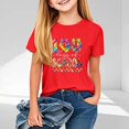 thumbnail image 1 of Spazoro Little & Big Girls Boys T-Shirts Tees, Short Sleeve Casual Crew Neck Graphic Breathable Summer Tops for Kids Unisex Red Size 3 T, 1 of 7