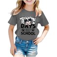 thumbnail image 1 of Spazoro Little & Big Girls Boys T-Shirts Tees, Short Sleeve Crew Neck Graphic Casual Breathable Summer Tops for Kids Unisex Gray Size 7 T, 1 of 4