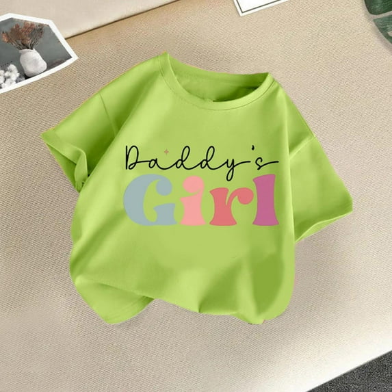 Spazoro Little & Big Girls Boys T-Shirts Tees, Short Sleeve Graphic Casual Crew Neck Breathable Summer Tops for Kids Unisex Mint Green Size 12 T