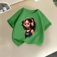 thumbnail image 1 of Spazoro Little & Big Girls Boys T-Shirts Tees, Short Sleeve Graphic Crew Neck Casual Breathable Summer Tops for Kids Unisex Green Size 6 T, 1 of 3