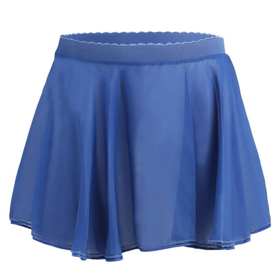 Spazoro Little & Big Girls Elastic Waist Skirts, Breathable Bow Knot Leisure Solid A-Line Skirts for Child Girls Dark Blue Size 5-6T