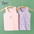 thumbnail image 1 of Spazoro Little and Big Girls Tank Tops Undershirts, Breathable 100%Cotton Floral Print Summer 2PC Sleeveless Camisole for Kids Girls Boys Purple Size 5 T, 1 of 3