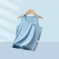 thumbnail image 1 of Spazoro Little and Big Girls Tank Tops Undershirts, Solid Cute Print Summer Sleeveless Breathable 100%Cotton Camisole for Kids Girls Boys Blue Size 7 T, 1 of 7