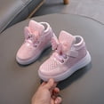 thumbnail image 1 of Spazoro Little Girls Athletic Sneakers, Breathable Soft Sole Lightweight Luminous Casual Runnning Shoes for Toddler/Little Kids/Big Kids Pink Size 24, 1 of 9