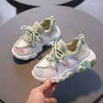 thumbnail image 1 of Spazoro Little Girls Athletic Sneakers, Non-slip Fabric Breathable Lightweight Soft Sole Casual Runnning Shoes for Toddler/Little Kids/Big Kids Green Size 21, 1 of 9