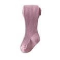 thumbnail image 1 of Spazoro Little Girls Pantyhose, Cotton Solid Color Warm Sports Tights Dance Botton Socks for Kids Girls Purple Size 4-5T, 1 of 2