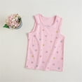 thumbnail image 1 of Spazoro Little Girls Tank Tops Undershirts, Floral Print Summer Breathable 100%Cotton Sleeveless Camisole for Kids Girls Boys Pink Size 4 T, 1 of 3