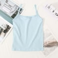thumbnail image 1 of Spazoro Little Girls Tank Tops Undershirts, Sleeveless Solid Breathable 100%Cotton Summer Camisole for Kids Girls Boys Blue Size L, 1 of 3