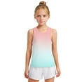 thumbnail image 1 of Spazoro Little and Big Girls Tank Tops Undershirts, Gradient Color Summer Breathable Sleeveless Camisole for Kids Girls Boys Pink Size 3 T, 1 of 6