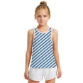 thumbnail image 1 of Spazoro Little and Big Girls Tank Tops Undershirts, Sleeveless Striped Summer Breathable Camisole for Kids Girls Boys Blue Size 6 T, 1 of 6