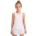 thumbnail image 1 of Spazoro Little and Big Girls Tank Tops Undershirts, Striped Sleeveless Breathable Summer Camisole for Kids Girls Boys Pink Size 12 T, 1 of 6