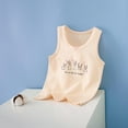 thumbnail image 1 of Spazoro Little and Big Girls Tank Tops Undershirts, Summer Breathable 100%Cotton Sleeveless Cute Print Camisole for Kids Girls Boys Beige Size 7 T, 1 of 3