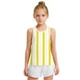thumbnail image 1 of Spazoro Little and Big Girls Tank Tops Undershirts, Summer Breathable Striped Sleeveless Camisole for Kids Girls Boys Yellow Size 10 T, 1 of 6