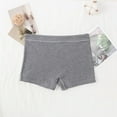 thumbnail image 1 of Spazoro Teen Girls Boxer Briefs, Cotton Stretch Solid Color Soft & Comfy Underwear Panties for Girl Dark Gray Size 6-13T, 1 of 4