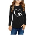 thumbnail image 1 of Spazoro Teen Girls T Shirts, Printed Spring Fall Tops Casual Tee Crewneck Long Sleeve Blouses For Kids Girls Black Size 11 T, 1 of 4