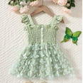 thumbnail image 1 of Spazoro Toddler Baby Girls Dress Skirts, 2025 Saving Butterfly Suspenders Princess Pageant Party Birthday Wedding Mesh Dresses for Child Girls Mint Green Size 1-2T, 1 of 9