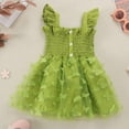 thumbnail image 1 of Spazoro Toddler Baby Girls Dress Skirts, 2025 Saving Suspenders Butterfly Princess Pageant Party Birthday Wedding Mesh Dresses for Child Girls Green Size 80, 1 of 5