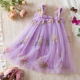 thumbnail image 1 of Spazoro Toddler Baby Girls Dress Skirts, Princess Pageant Party Birthday Wedding Solid Color Suspenders 2025 Saving Mesh Dresses for Child Girls Purple Size 1 T, 1 of 3