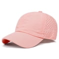 thumbnail image 1 of Spazoro Toddler Boys Girls Baseball Cap, Adjustable Perforated Solid Breathable Washed Cotton Hat for Summer Protection Pink, 1 of 7