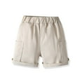 thumbnail image 1 of Spazoro Toddler Boys Girls Shorts, Elastic Waist Summer with Pockets Solid Color Casual Shorts for Boys Beige Size 1 T, 1 of 3