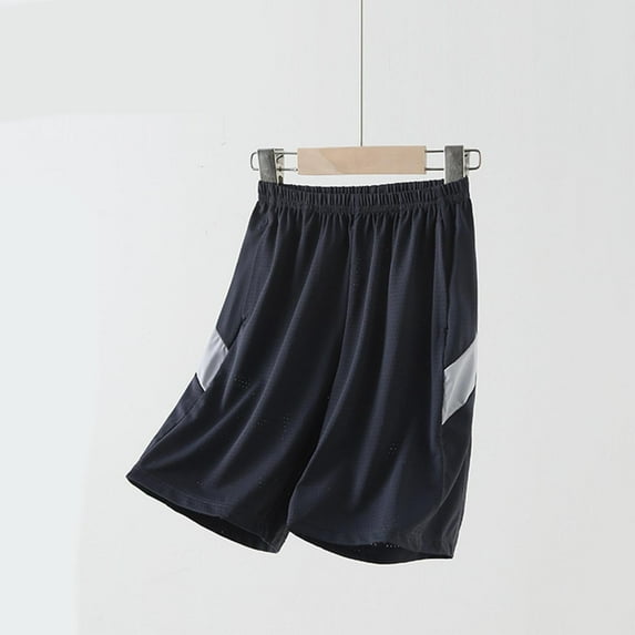 Spazoro Toddler Boys Girls Shorts, Summer Elastic Waist Solid Color with Pockets Casual Shorts for Boys Gray Size 9 T